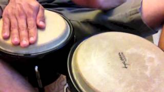 How to play bongos Merengue playing along [upl. by Ayekat528]