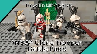 How To UPGRADE The NEW Lego quotClone Trooper amp Droid Battle Packquot 75372 [upl. by Inigo]