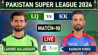 PSL LIVE LAHORE QALANDARS vs KARACHI KINGS MATCH 10 LIVE COMMENTARY  KK vs LQ LIVE  LQ 9 OV [upl. by Annemarie826]