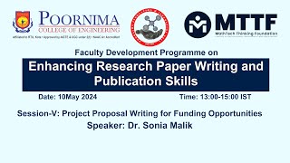 Session 5 Project Proposal Writing for Funding Opportunities [upl. by Natanoy714]