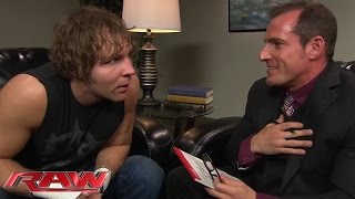 Dean Ambrose undergoes psychological evaluation Raw January 12 2015 [upl. by Cobbie]