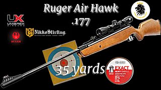 Accuracy Test Ruger Air Hawk 177cal vs JSB Heavy 1034gn Pellets at 35 Yard Rangequot [upl. by Aneehsit710]