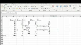 IFError function in Excel [upl. by Richie]