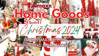 CHRISTMAS 2024 AT TJMAXX\HOMEGOODS  TJMAXX 2024 CHRISTMAS DECOR SHOPPING  Christmas Decor 2024 [upl. by Enedan]