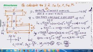 বাংলায় Y bar X bar Centroids moment of inertia calculation  Mechanics and mechanics of solids [upl. by Lalad]