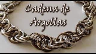 ¡¡¡CADENA DE ARGOLLAS PARA COLLAR O PULSERA [upl. by Eveineg]