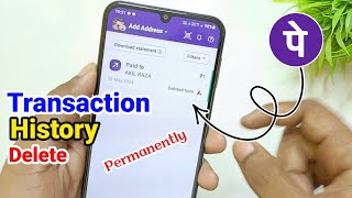 How to delete phonepe transaction history Phonepe payment history kaise delete kare 2024 [upl. by Brigg]