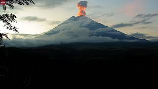 May 5 2024 Rare Sunset Eruption at Semeru Volcano Indonesia [upl. by Nolahp317]