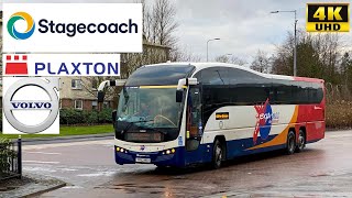 Stagecoach X24 Dundee to Glasgow via Glenrothes Plaxton Elite Volvo B13RT 54142YX63NEU [upl. by Takeshi]