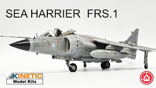 Kinetic 148 Sea Harrier FRS1 Model Aircraft build [upl. by Surtimed]