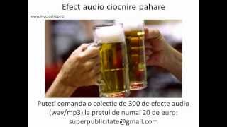 Glasses clinking sound effect  Efect audio ciocnire pahare [upl. by Marden]