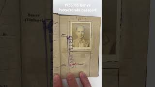 195565 Kenya protectorate passport as a colony of Great Britain for a citizen who traveled locally [upl. by Gimble604]