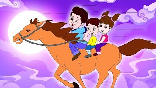 lakdi ki Kathi लकड़ी की काठी Popular Hindi songs Animated By JingalToons JingalToons poems [upl. by Akimyt]