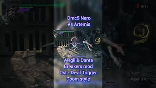 devilmaycry5 Nero vs artemis freestyle mods Dante Vergil breaker dmc gaming gameplay [upl. by Oirobil143]