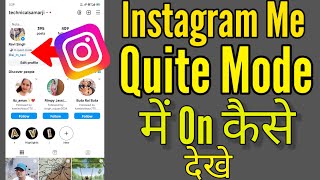 Instagram Me Quiet Mode Me Online Kaise Dekhe [upl. by Nyl947]