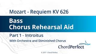 Mozarts Requiem Part 1  Introitus  Bass Chorus Rehearsal Aid [upl. by Nay]