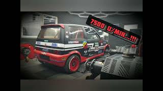 Fiat Cinquecento 12 16v Dyno Run HibertPerformance [upl. by Nylia629]