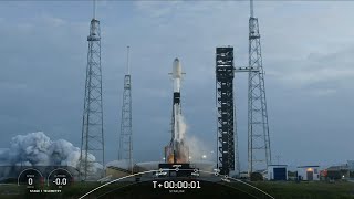 SpaceX launches 23 Starlink satellites from Cape Canaveral Space Force Station nails landing [upl. by Aelanej]