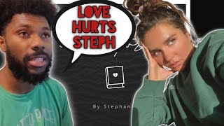 LOVE HURTS StephaniaE😥LOVE STORIES Official Audio REACTION VIDEO [upl. by Lorie929]