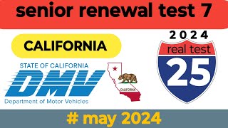 California DMV written test 7 25 questions practice test may 2024 CA DMV practice test dmv [upl. by Uranie]