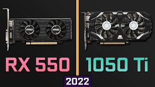 RX 550 vs GTX 1050 Ti  2022 [upl. by Anavrin]