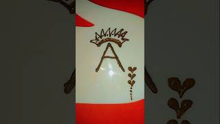 A letter mehndi design hennadesignsforbeginnersstepbystep [upl. by Dlonra]