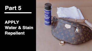 How to Apply Water Repellent for Louis Vuitton Vachetta Leather  Bumbag Part 5 [upl. by Tlihcox]