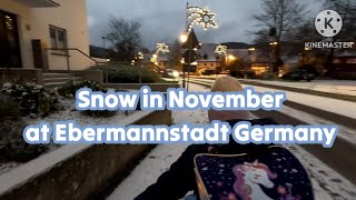 Snow in November at Ebermannstadt Germany schnee [upl. by Beltran753]