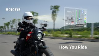 MOTOEYE helmet head up display taking you to experience a unique riding experience [upl. by Corley]