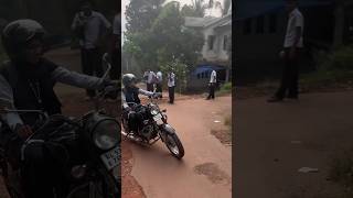 Girls driving skill boys expression 🤣 College life kerala royalenfield womenpower manasilaayo [upl. by Adeuga]