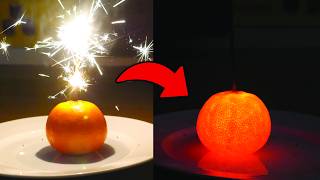 Orange vs Sparkler  Glow in the Dark Experiment [upl. by Soane334]