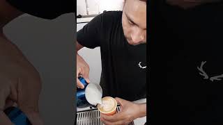 Cartado swan 🦢 coffee lovers learning barista fly youtubeshort [upl. by Zacek]