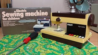 Pfaff Tipmatic Toy Sewing Machine for Children [upl. by Gilemette]