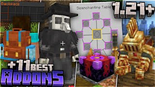 TOP 10 ADDONS que DEBES TENER en tu MUNDO SURVIVAL de MINECRAFT 121 BedrockPE [upl. by Risteau]