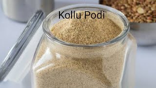 Kollu Podi Recipe in Tamil  கொள்ளு பொடி செய்வது எப்படி  Horsegram Powder kollurecipes கொள்ளு [upl. by Ayotan]