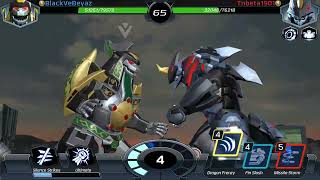 Mighty Morphin Dragonzord Vs Mega Black Megazord Power Rangers Legacy Wars [upl. by Shear]