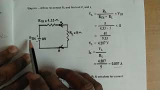 11th bifocal Electronics Chapter 2 Numerical of Thevenins theorem [upl. by Pardew]