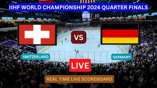 Switzerland Vs Germany LIVE Score UPDATE Today Ice Hockey 2024 IIHF World Championship Quarter Final [upl. by Thorlay]