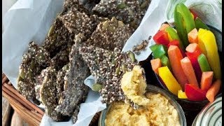 De gezonde goesting  Zadencrackers met hummus  Steffi Vertriest [upl. by Kucik883]