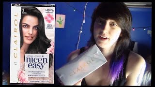 Coloring my hair with Clairol nice n easy  Black Color  unboxing and review [upl. by Bassett]