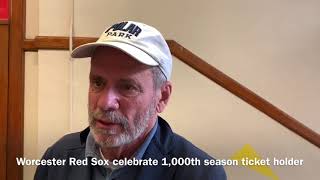 Worcester Red Sox celebrate 1000th season ticket holder [upl. by Grand]