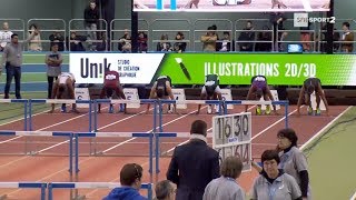 Meeting de Mondeville 2018  Jarret Eaton en 754 sur 60 m haies [upl. by Suoivatnom]