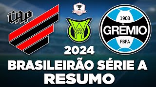 ATHLETICOPR 0 x 2 GRÊMIO AO VIVO  BRASILEIRÃO SÉRIE A 2024  21ª RODADA  NARRAÇÃO [upl. by Sonnie]