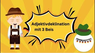 Adjektivdeklination mit 3 Beispielen  Deutsche Grammatik german2you deutschgrammatik studygerman [upl. by Remliw473]