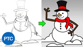 EASILY Create Illustrations in Photoshop  Drawing To Vector Tutorial [upl. by Arvid232]