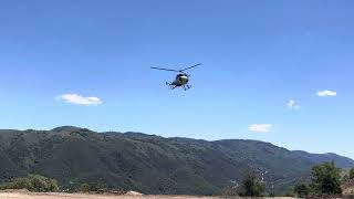 Enstrom 480B Landing Off Airport [upl. by Brnaba]