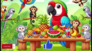 Parrot Song  Fun amp Colorful Kids Song  Kids Joel Show [upl. by Eiznik]