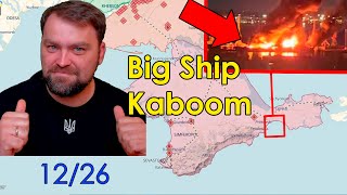 Update from Ukraine  Ukraine targeted a Huge Ruzzian Ship in Crimea  Big Kaboom [upl. by Layton]