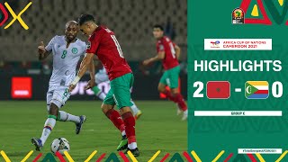 Morocco 🆚 Comoros Highlights  TotalEnergiesAFCON2021  Group C [upl. by Olrak]