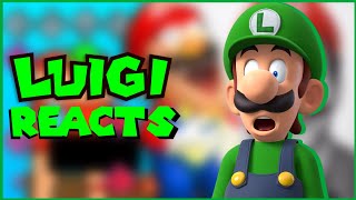 Luigi reacts to SMG4 Mario reacts to Nintendo memes 1 [upl. by Etnoval739]